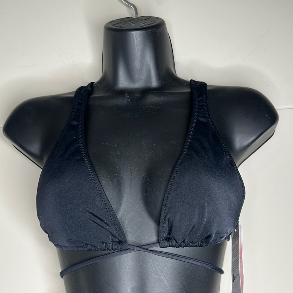Pax Lycra Swimwear  Black Triangle Bralette Size Small